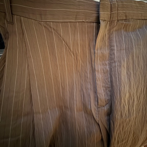 Zara Brown Pinstripe Women's Trousers - Picture 4 of 6